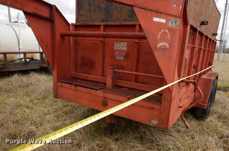 image for item JS9570 1997 Texas Bragg 6X12 GN  dump trailer