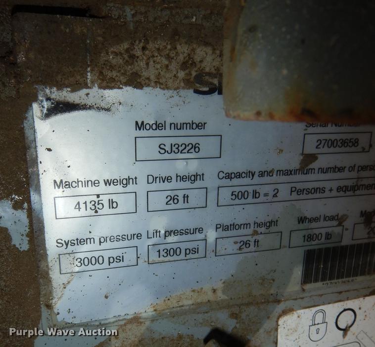 image for item KM9799 2008 Skyjack SJIII 3226  scissor lift