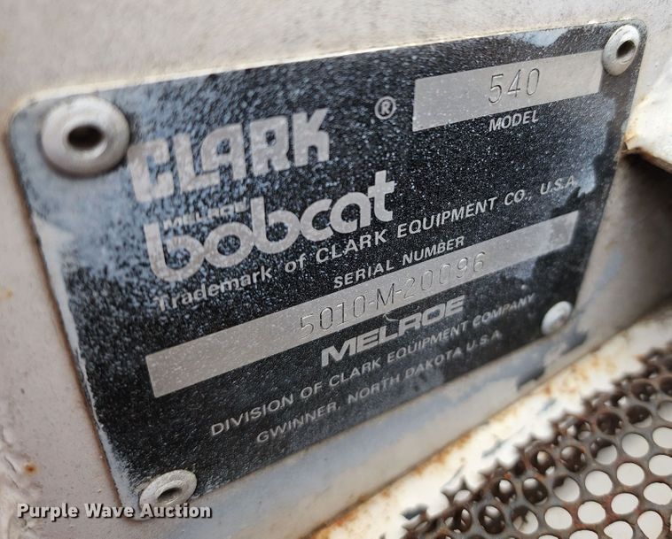 image for item KT9742 1986 Bobcat 540  skid steer loader