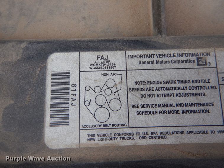 image for item LJ9858 1998 Chevrolet K1500  pickup truck