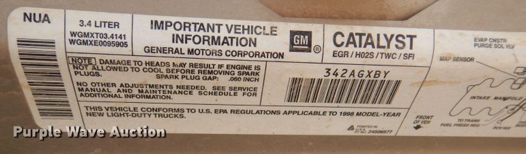 image for item LJ9920 1998 Pontiac Trans Sport  van