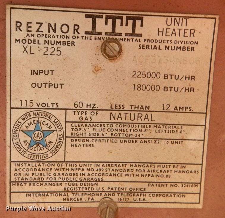 image for item LJ9935 (2) heaters