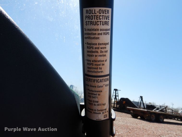 image for item LJ9952 2012 John Deere Gator RSX 850i  utility vehicle