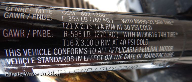 image for item MU9537 1997 Harley Davidson XL 1200C  motorcycle