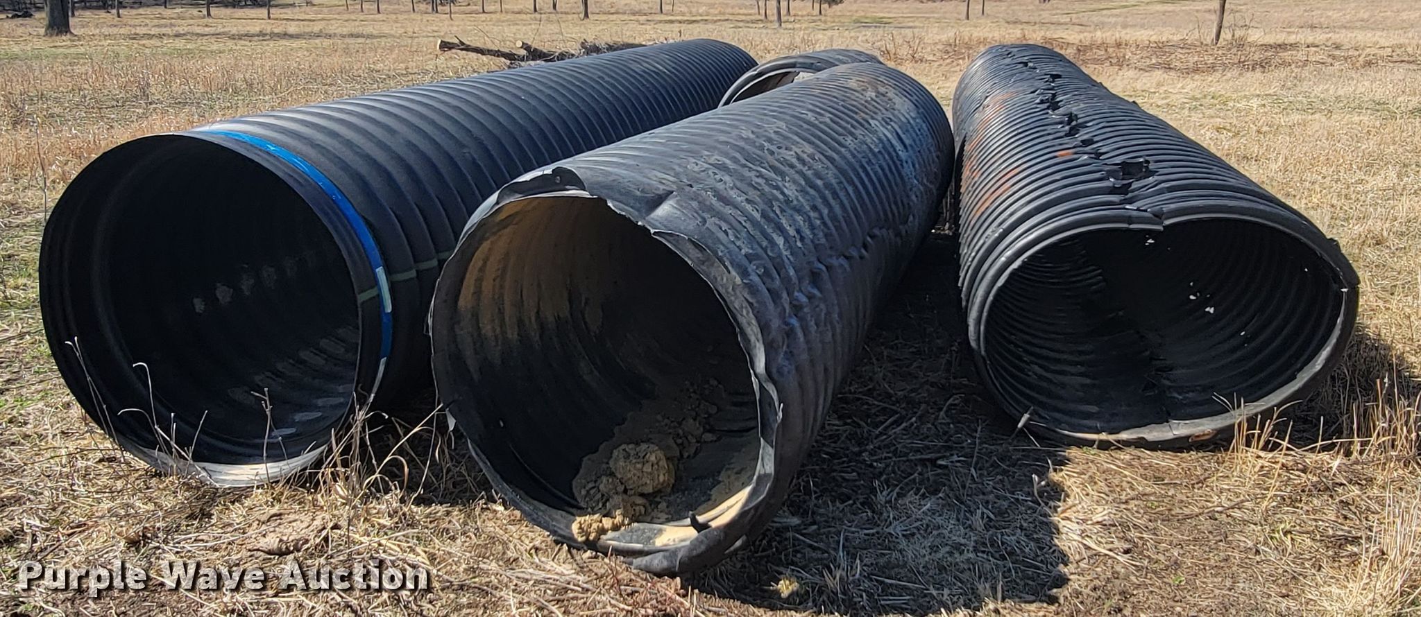 (3) plastic culverts in Mulberry, KS Item HF9310 sold Purple Wave