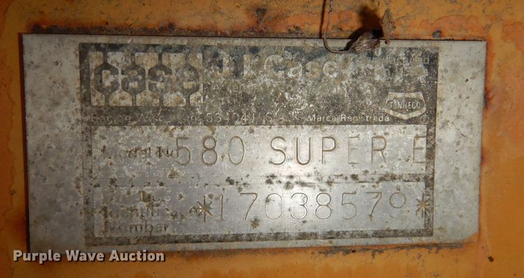 image for item DH8997 1986 Case 580 Super E  backhoe