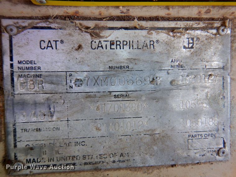 image for item DM6026 1996 Caterpillar D8R  dozer