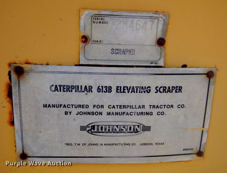 image for item DM6071 1976 Caterpillar 613B  elevating scraper