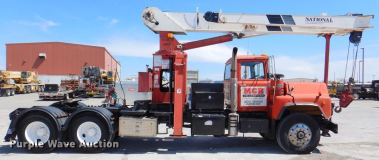 image for item DM6077 1997 Mack DM688S  crane truck