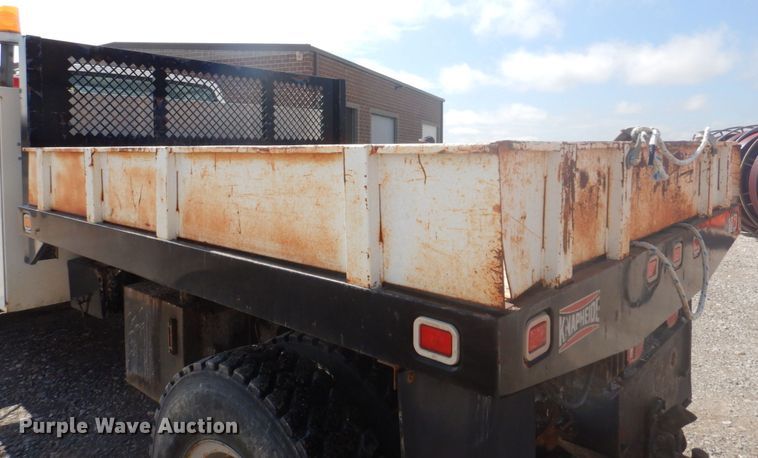 image for item DM7258 1996 Ford F800  dump flatbed truck