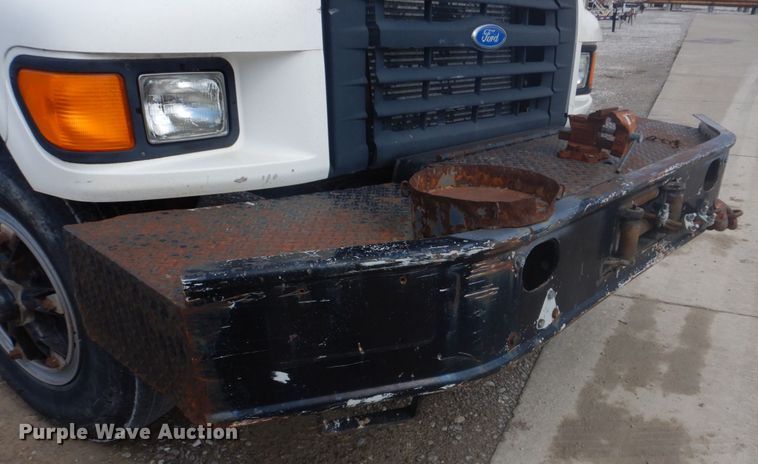 image for item DM7258 1996 Ford F800  dump flatbed truck