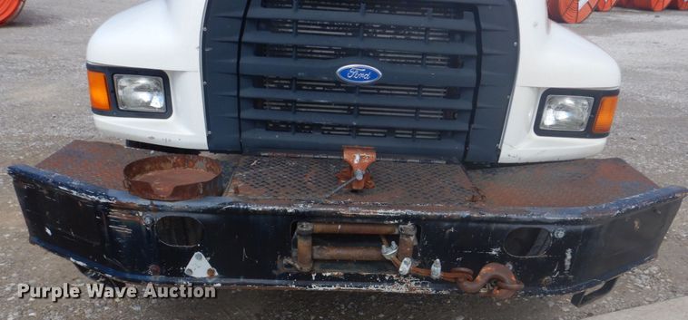 image for item DM7258 1996 Ford F800  dump flatbed truck