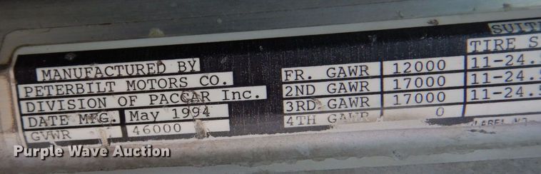 image for item DN7311 1995 Peterbilt 379  dump truck