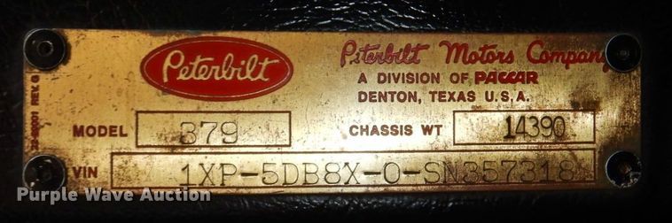 image for item DN7311 1995 Peterbilt 379  dump truck