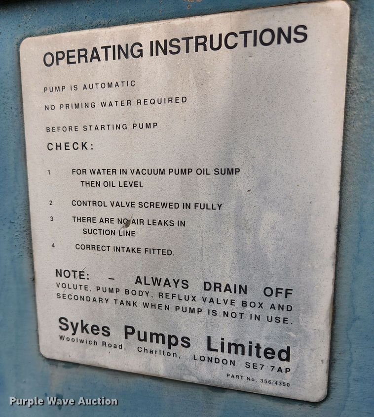 image for item HK9390 Sykes GP200S  pump