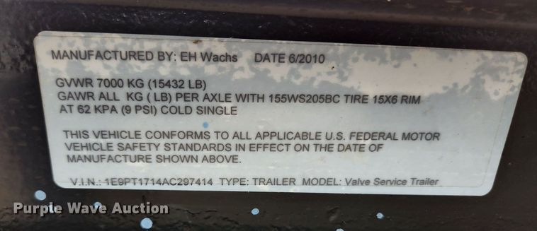 image for item HK9411 2010 Wachs Trav-L-Vac S-42945  vacuum excavator