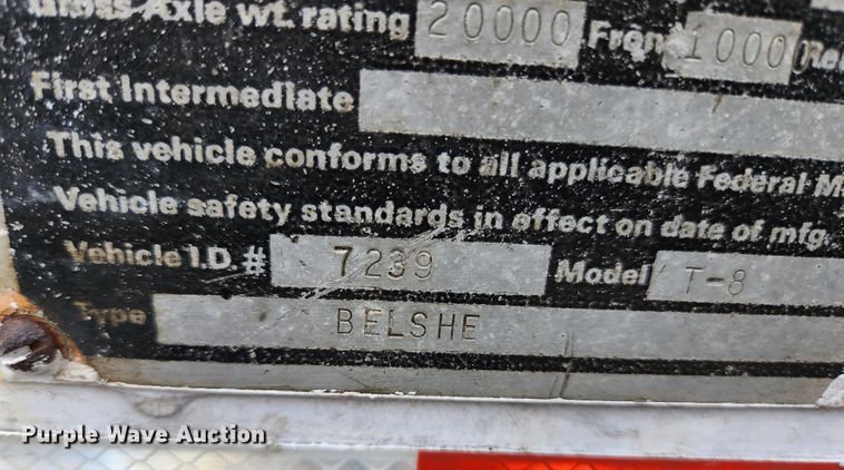 image for item HK9417 1978 Belshe T-8  equipment trailer