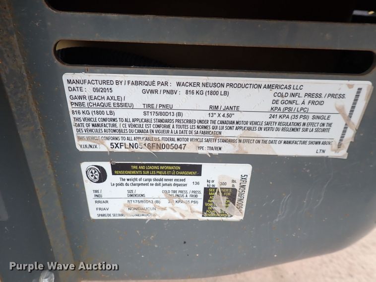 image for item HR9801 2015 Wacker Neuson LTN6L  light plant