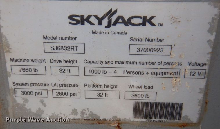 image for item IM9869 Sky Jack SJ6832RT  scissor lift