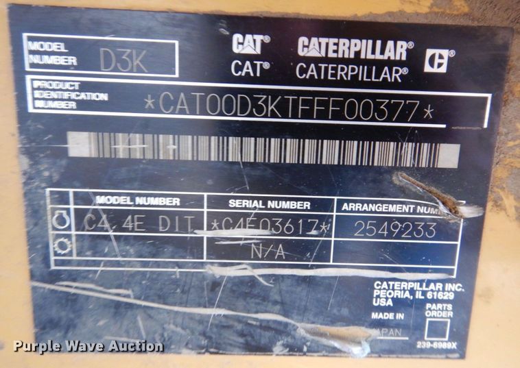 image for item IM9870 2008 Caterpillar D3K XL  dozer