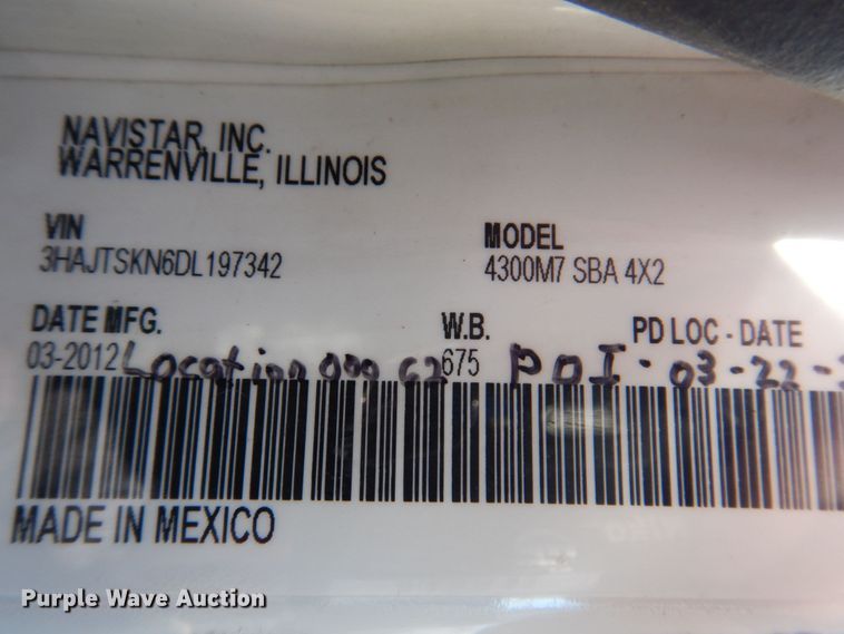 image for item IM9876 2013 International 4300  rollback truck