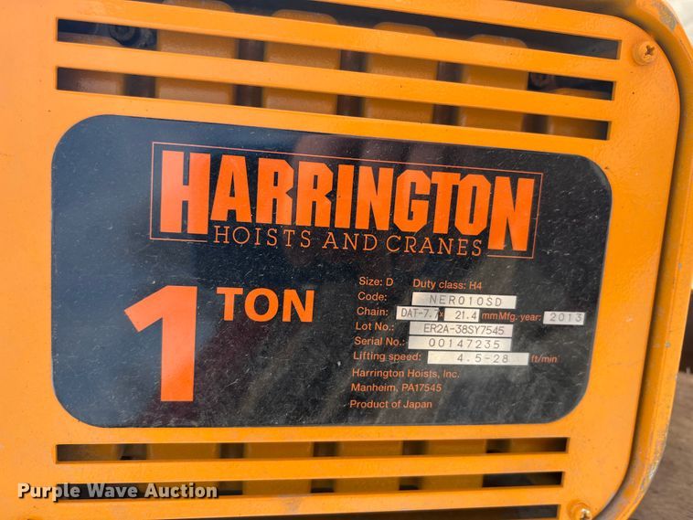 image for item JH9210 (5) Harrington bridge cranes