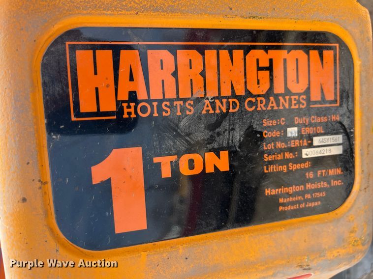 image for item JH9210 (5) Harrington bridge cranes