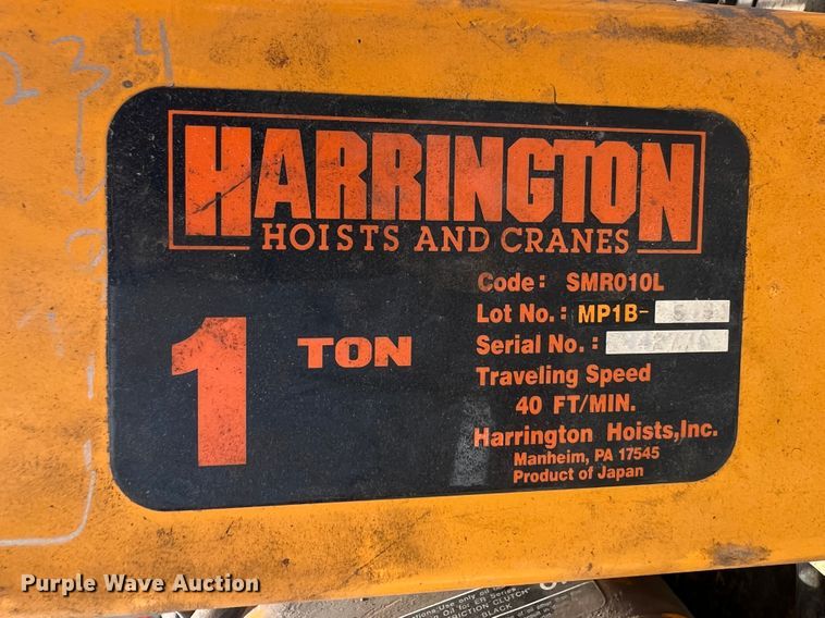 image for item JH9210 (5) Harrington bridge cranes