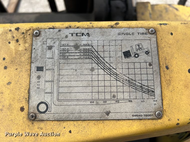 image for item JH9222 TCM FHG3N8T  forklift