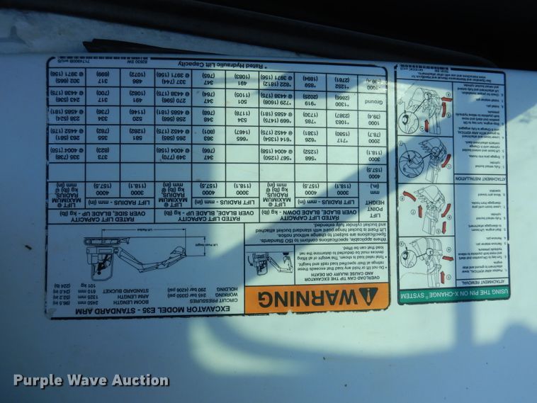 image for item JK9487 2015 Bobcat E35  mini excavator