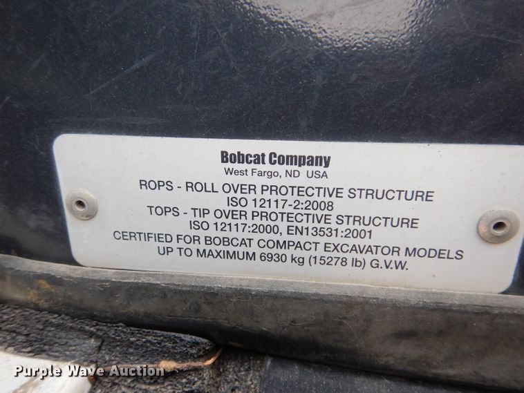 image for item JK9487 2015 Bobcat E35  mini excavator