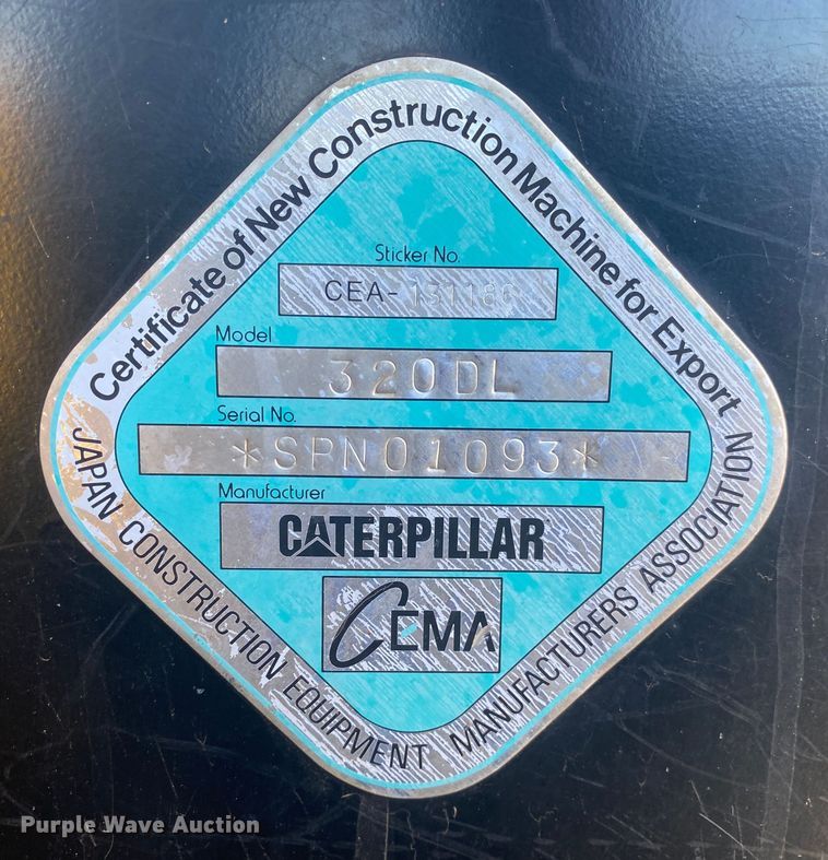image for item JN9264 2011 Caterpillar 320DL  excavator
