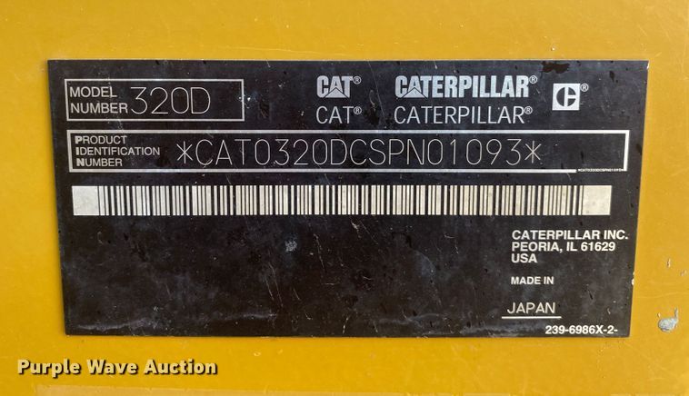 image for item JN9264 2011 Caterpillar 320DL  excavator