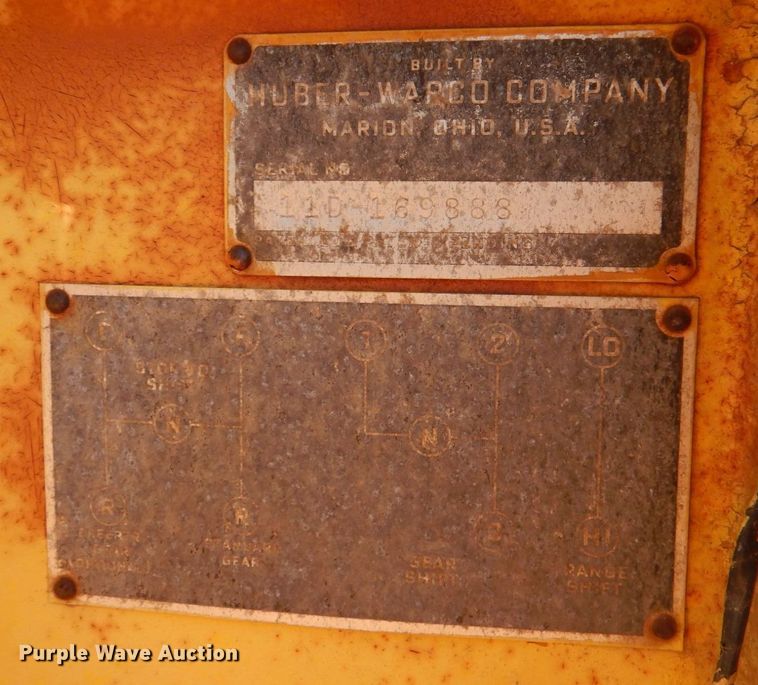 image for item KP9236 1962 Huber 11D  motor grader