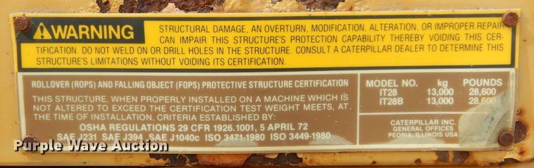 image for item MX9944 1992 Caterpillar IT28B  integrated tool carrier