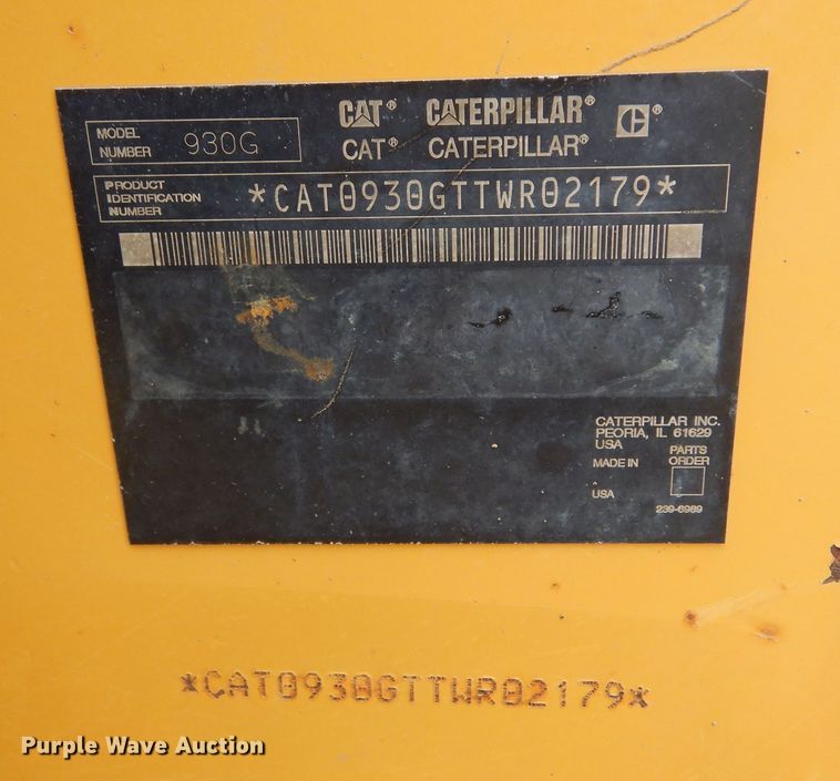 image for item MX9958 2006 Caterpillar 930G  wheel loader