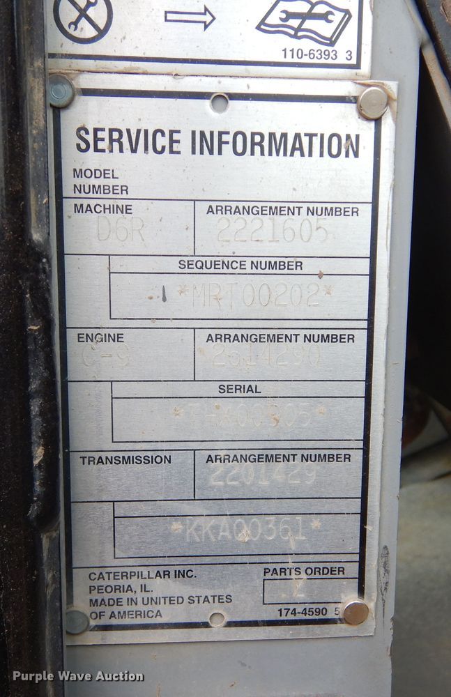 image for item MX9959 2006 Caterpillar D6R XW Series III  dozer