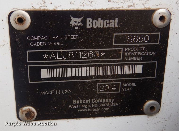 image for item MX9961 2014 Bobcat S650  skid steer loader