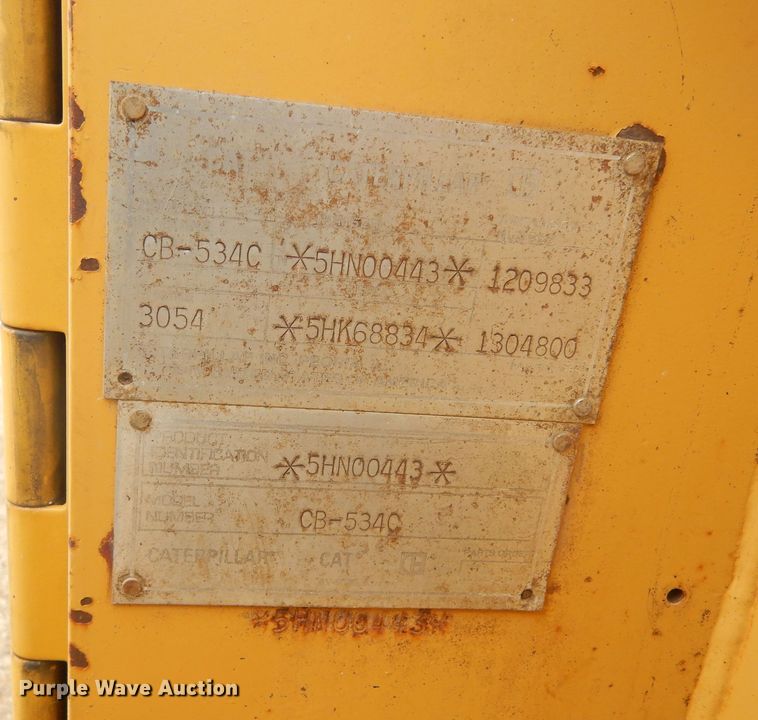image for item MX9965 1998 Caterpillar CB 534C  double drum roller