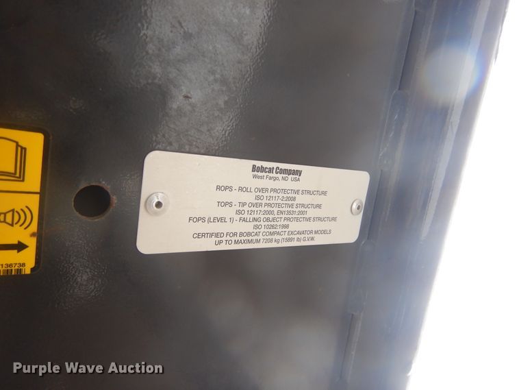 image for item MX9979 2017 Bobcat E35i  mini excavator