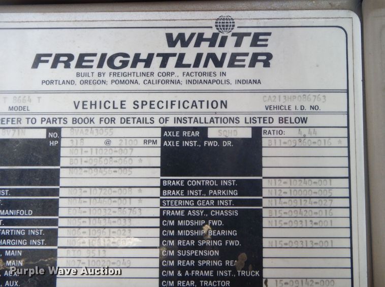 image for item MX9980 1973 Freightliner  semi truck