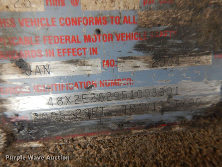 image for item DK4350 2005 Travis  end dump trailer