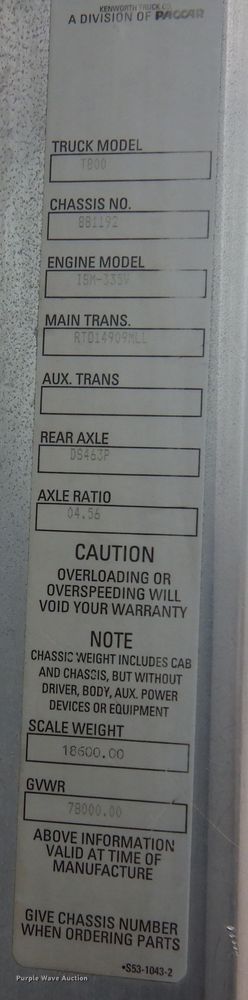 image for item DK4351 2001 Kenworth T800  ready mix truck