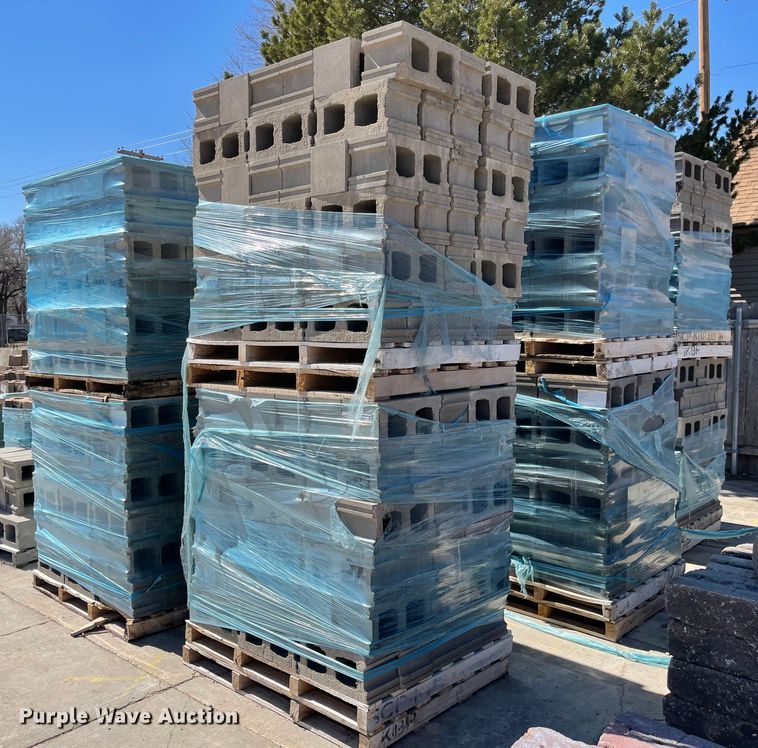 Approximately 1,100 normal weight waterproof concrete blocks in Salina