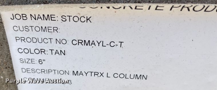image for item FV9440 (24) pallets of 6" Maytrx L column stones