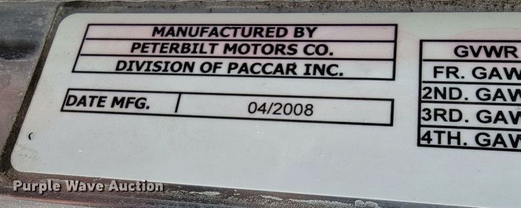 image for item JE9988 2009 Peterbilt 388  semi truck