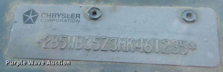 image for item LJ9837 1991 Dodge Ram Wagon 350  van