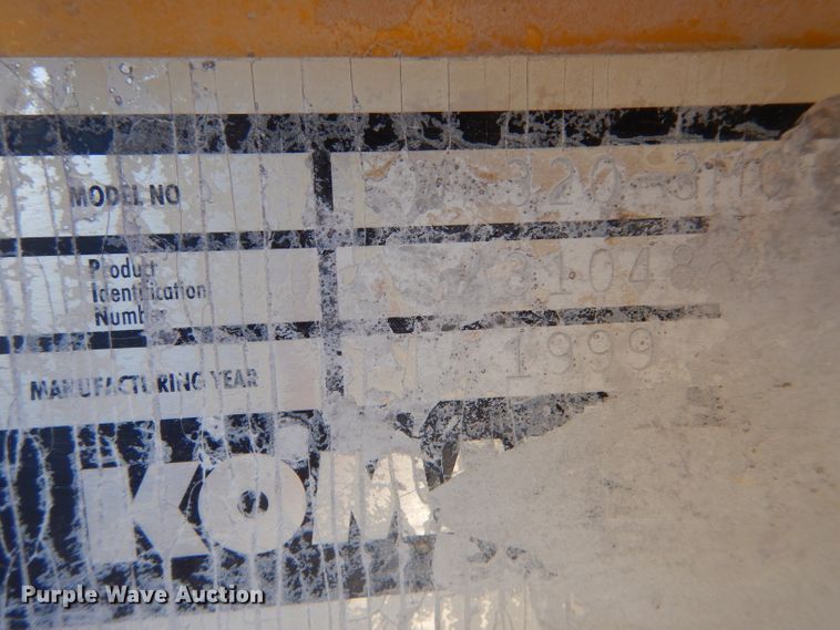 image for item LJ9838 1999 Komatsu WA320-3MC  wheel loader