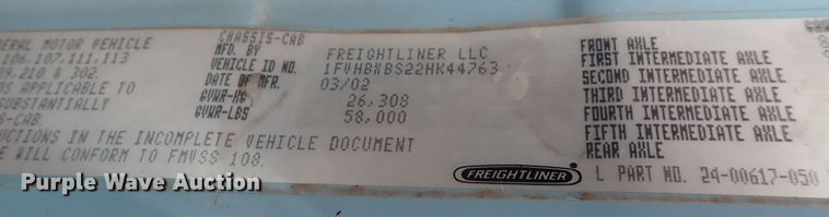 image for item DP4443 2002 Freightliner FL80  dump truck