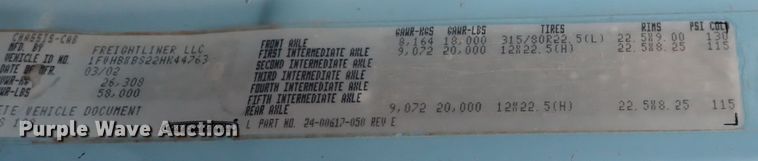 image for item DP4443 2002 Freightliner FL80  dump truck